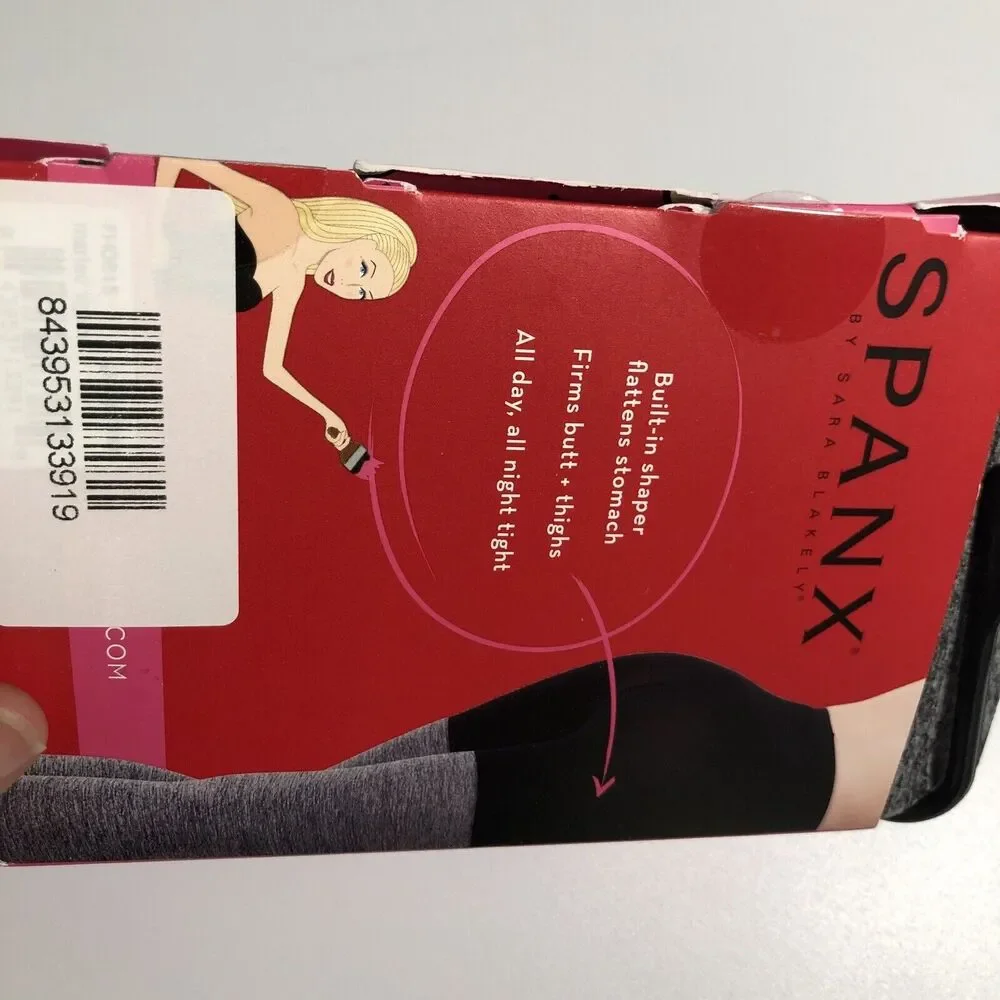 Spanx Tights Womens B Gray Marled Patterned Leg Shapewear New